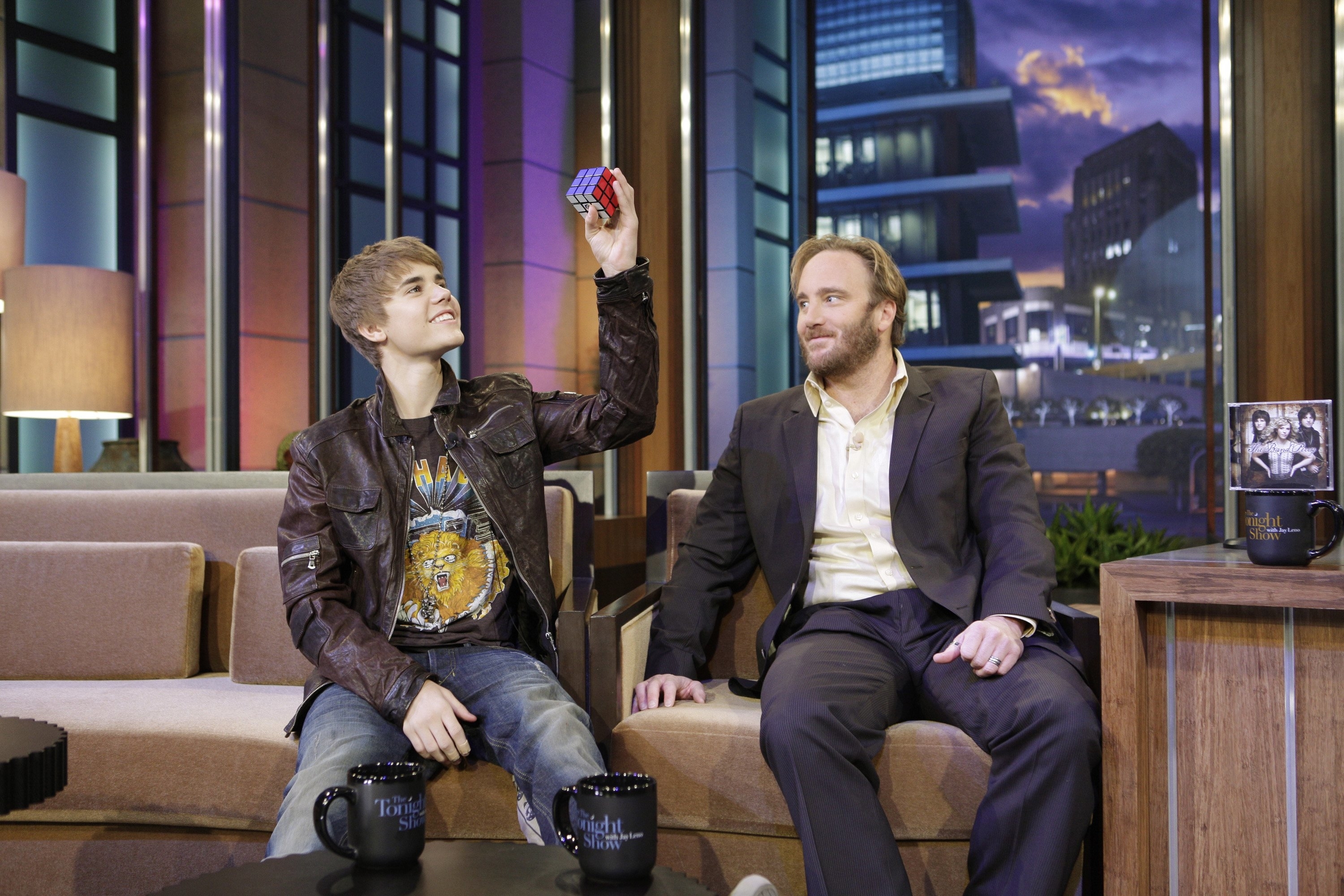 Justin Bieber and Jay Mohr on &quot;Tonight with Jay Leno&quot;