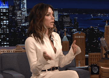 GIF of Victoria Beckham in an interview