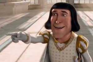 Lord Farquaad pointing and laughing.