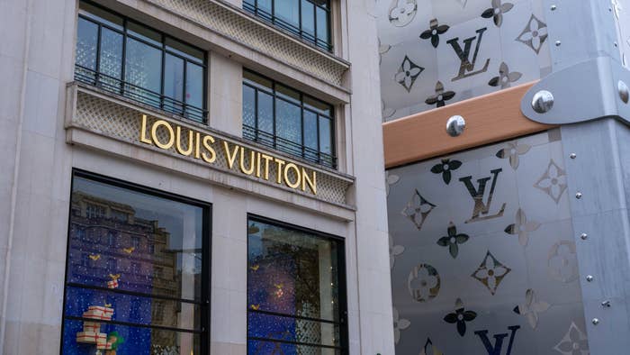louis vuitton storefront is pictured