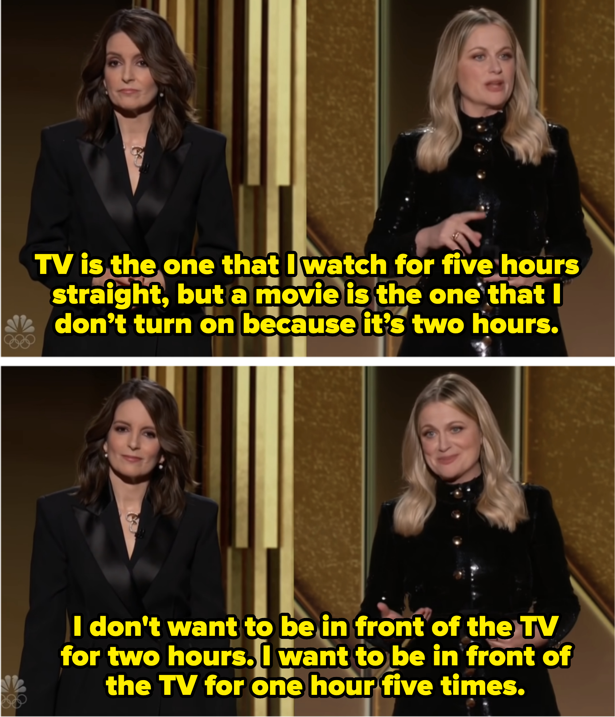 Tina Fey and Amy Poehler onstage