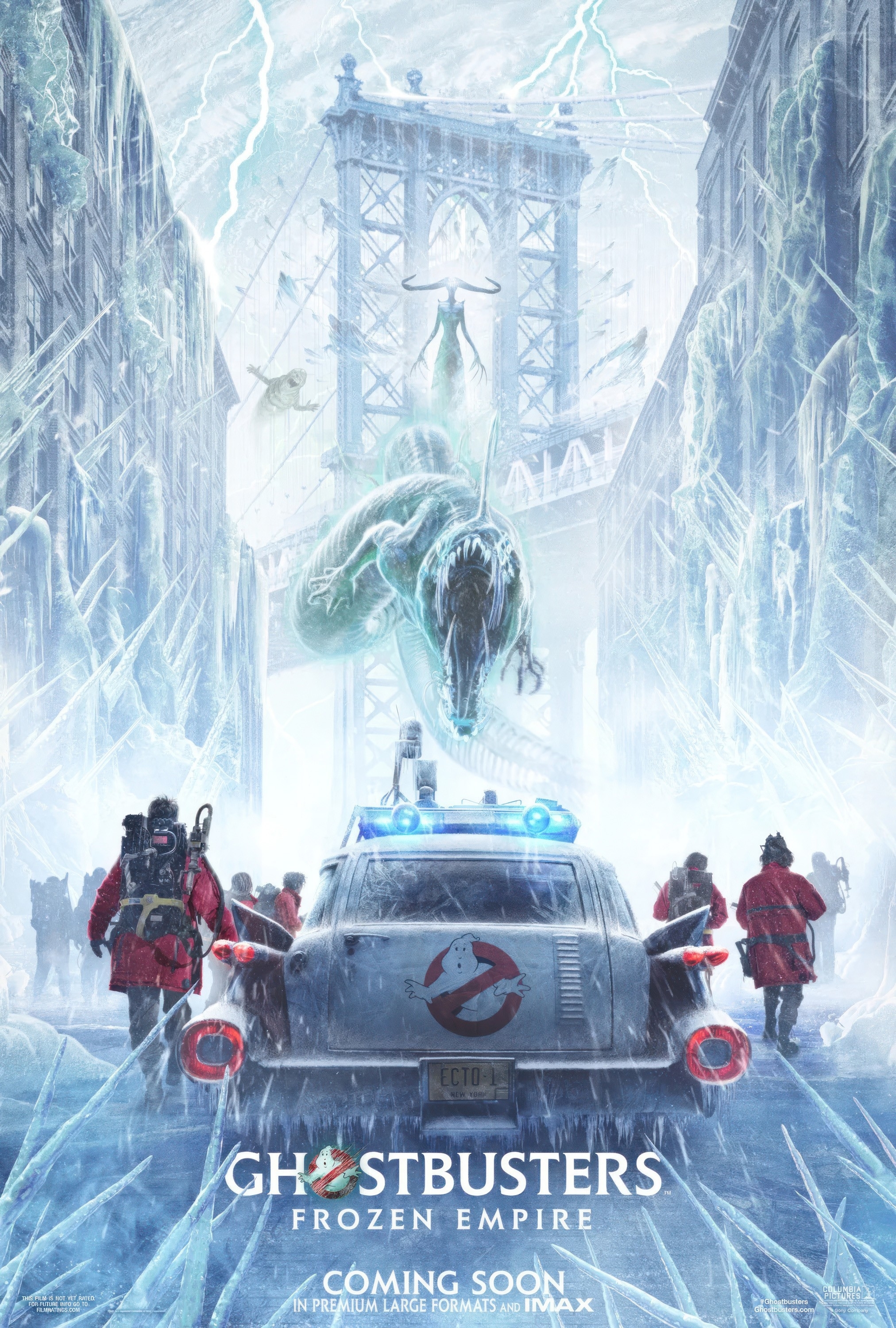 movie poster with the ghostbusters