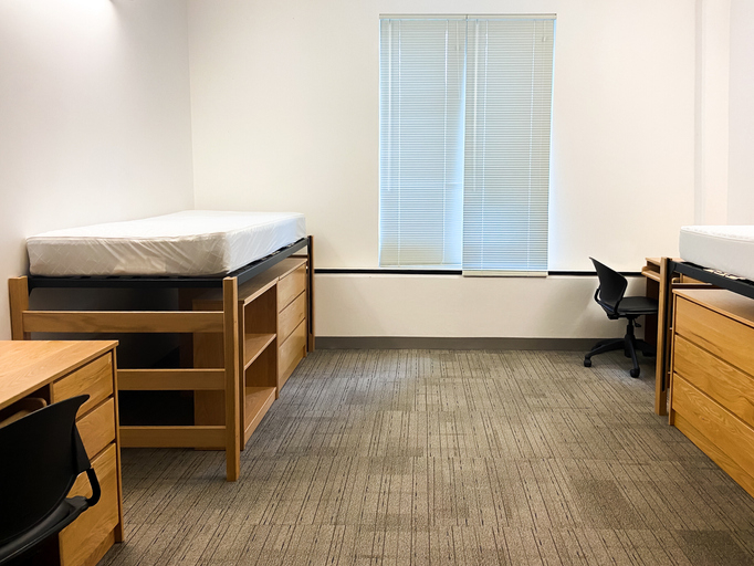 dorm room ready for new students