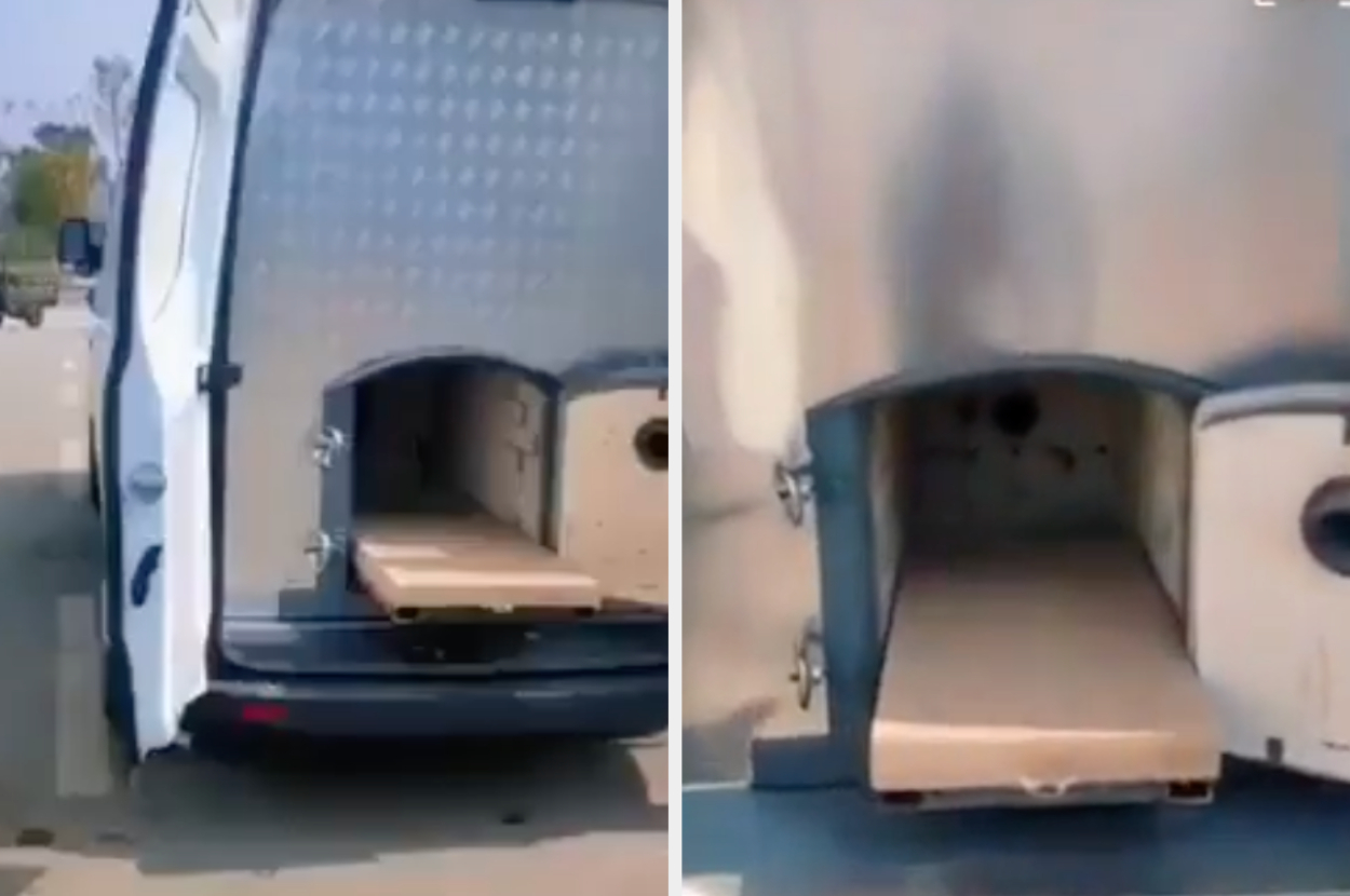 a portable cremation van