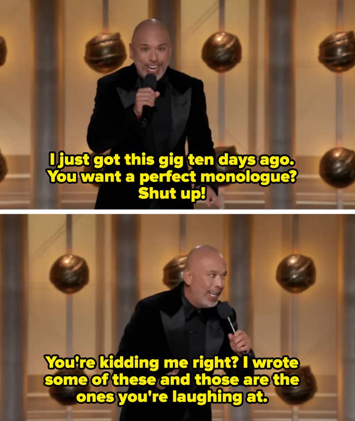 Jo Koy onstage at the Golden Globes