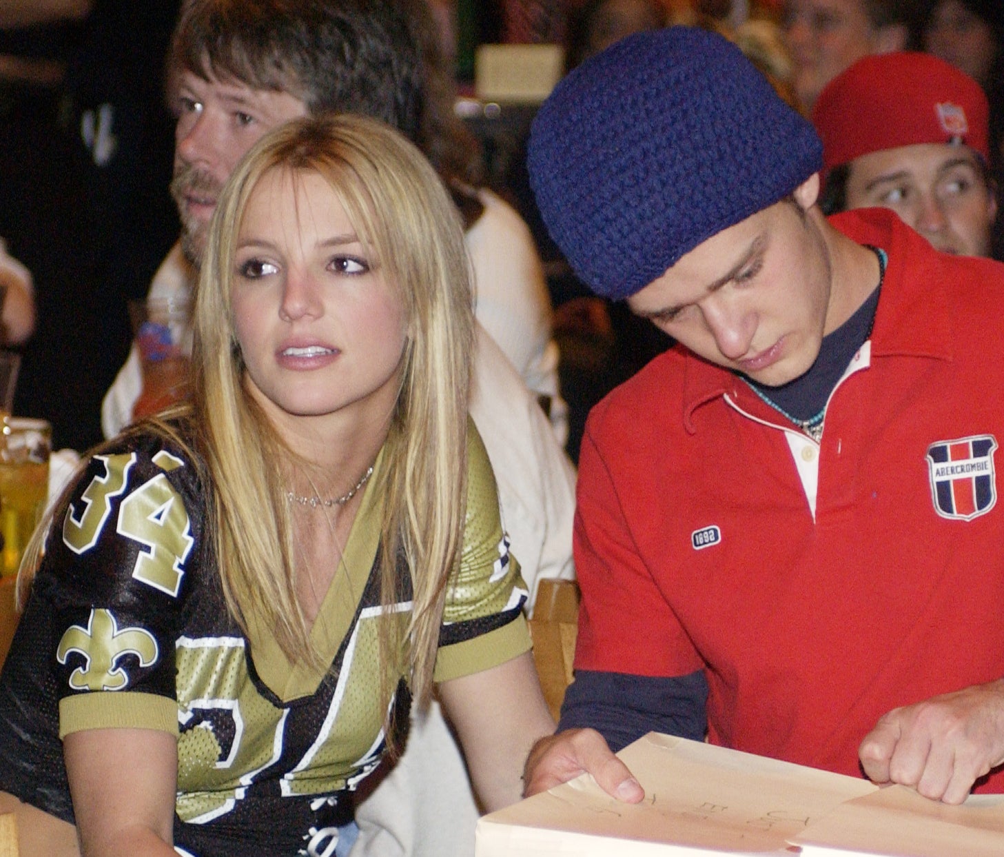 Close-up of Britney and Justin
