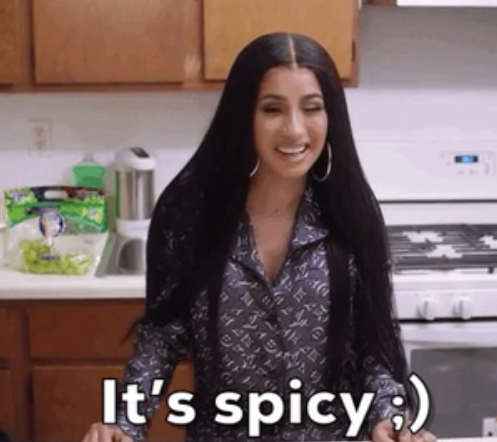Cardi B on &quot;73 Questions With Vogue&quot; saying, it&#x27;s spicy