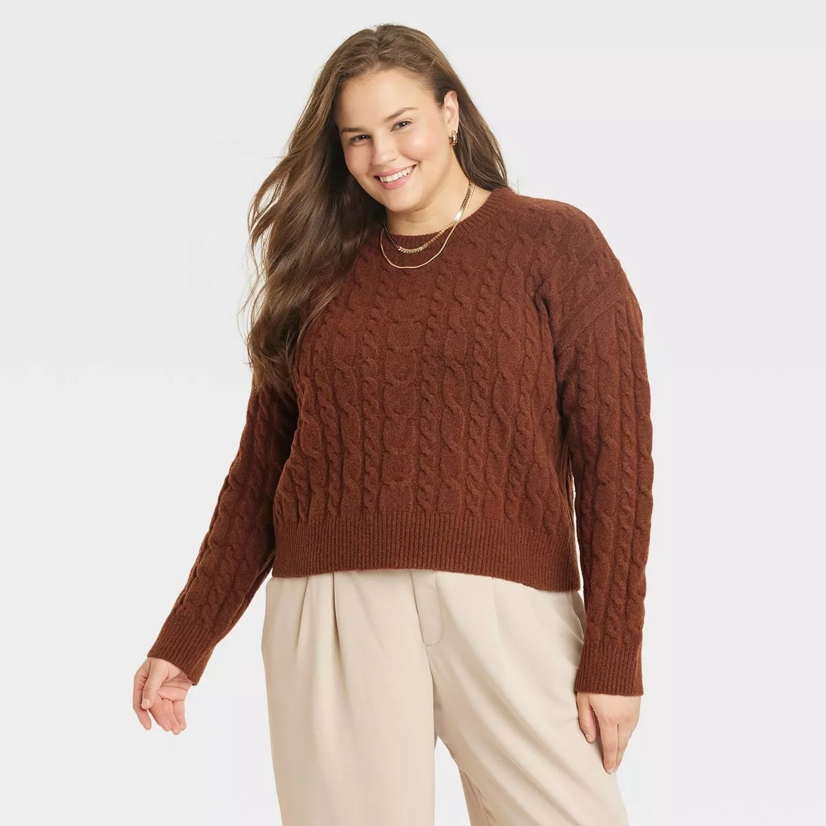 Crewneck pullover sweater