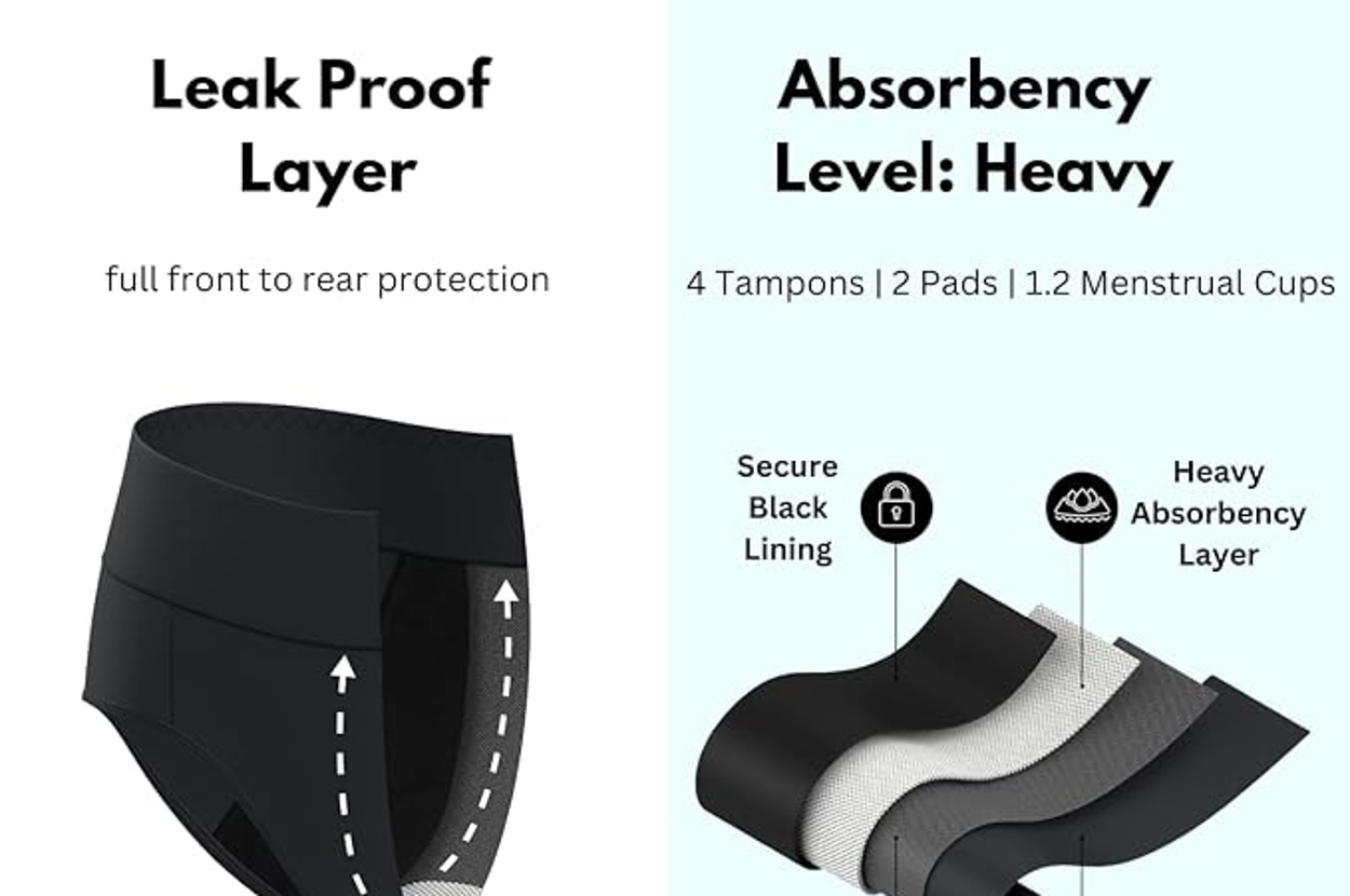 4 layers, Leak Proof, Highly Absorbency contrast piping Period
