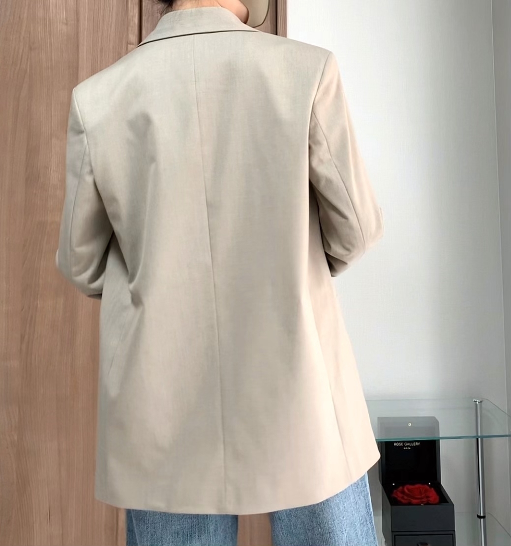 GUのオススメのジャケット「オーバーサイズテーラードジャケット+E」