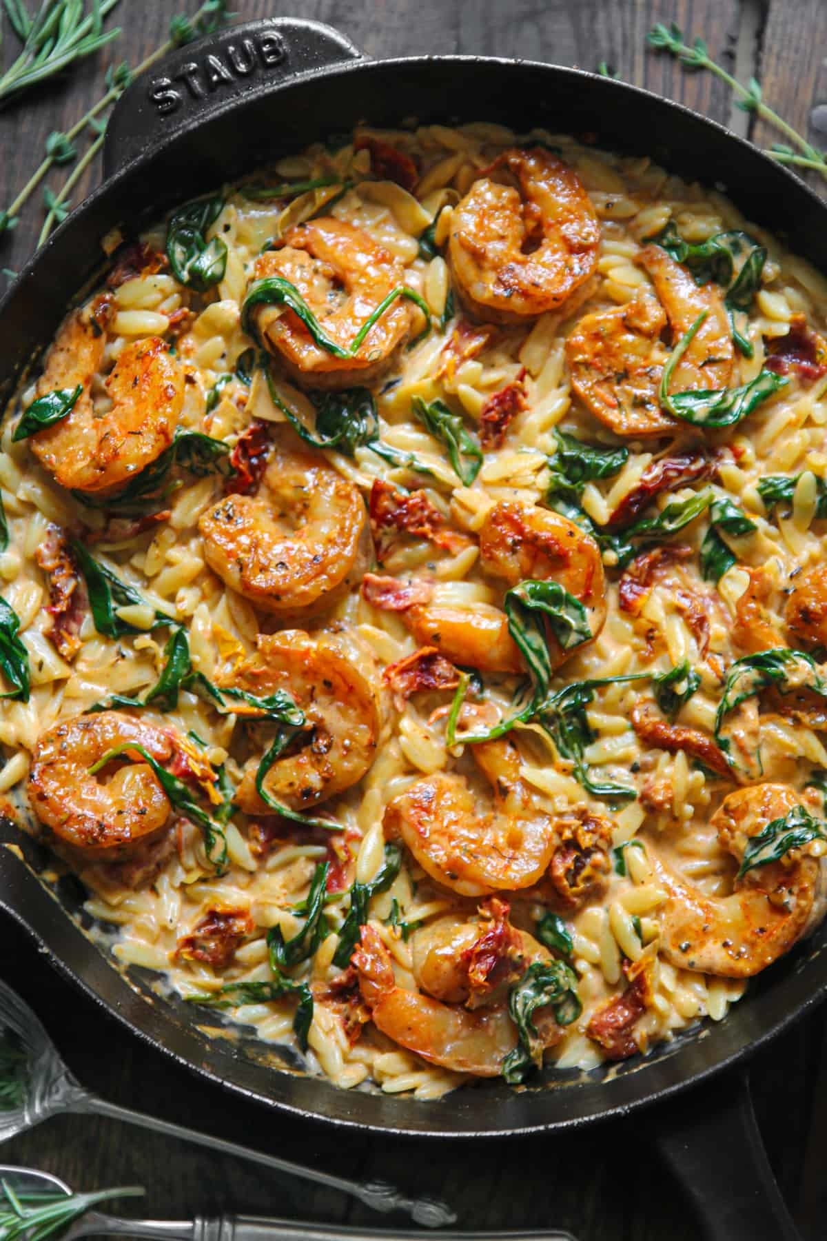 One-pot shrimp and orzo