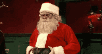 santa jiggling his belly