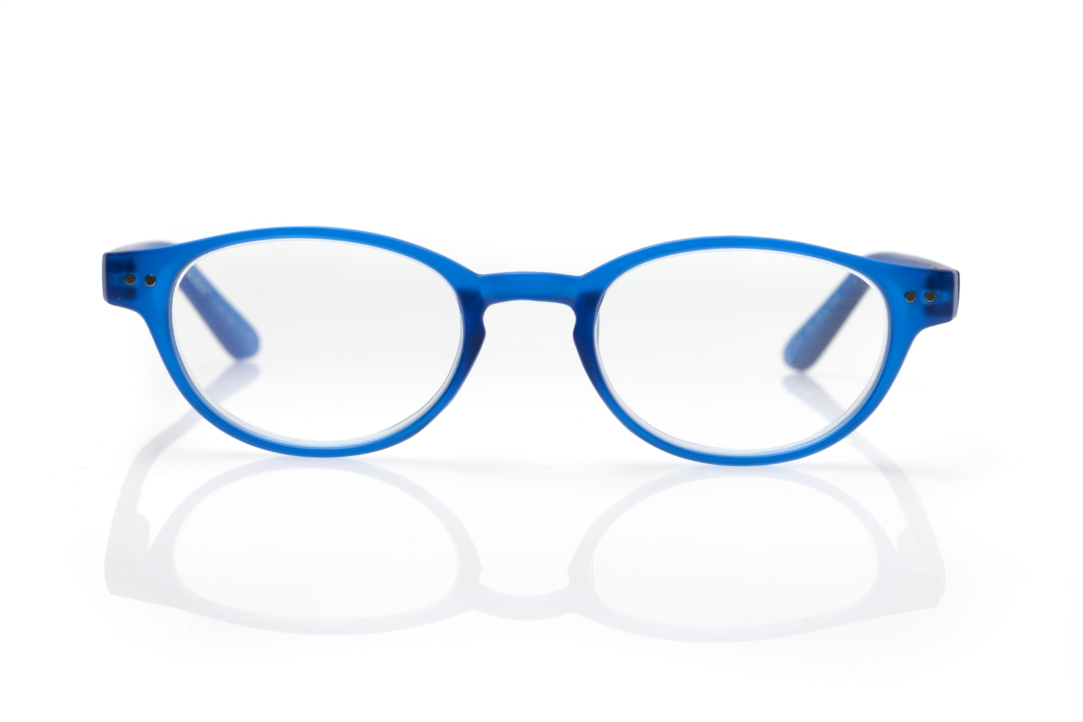a pair of blue glasses