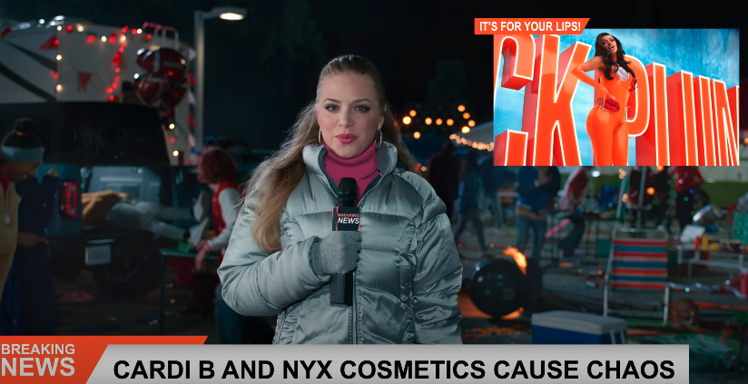 Screenshot from NYX Cosmetics&#x27; commercial