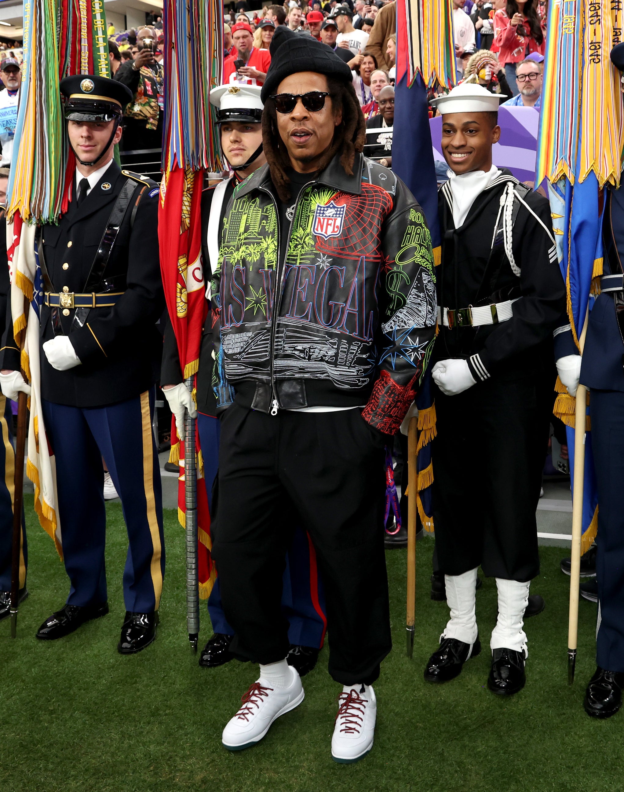 Jay-Z Wearing Reebok S. Carter at Super Bowl LVIII