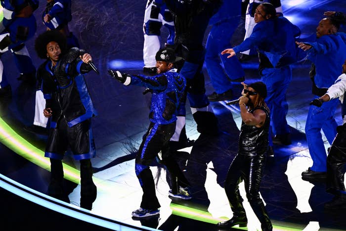 Ludacris, Usher, and more onstage at the Super Bowl