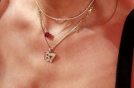 Closeup of Taylor Swift&#x27;s necklace