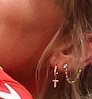 Closeup of Taylor&#x27;s earring