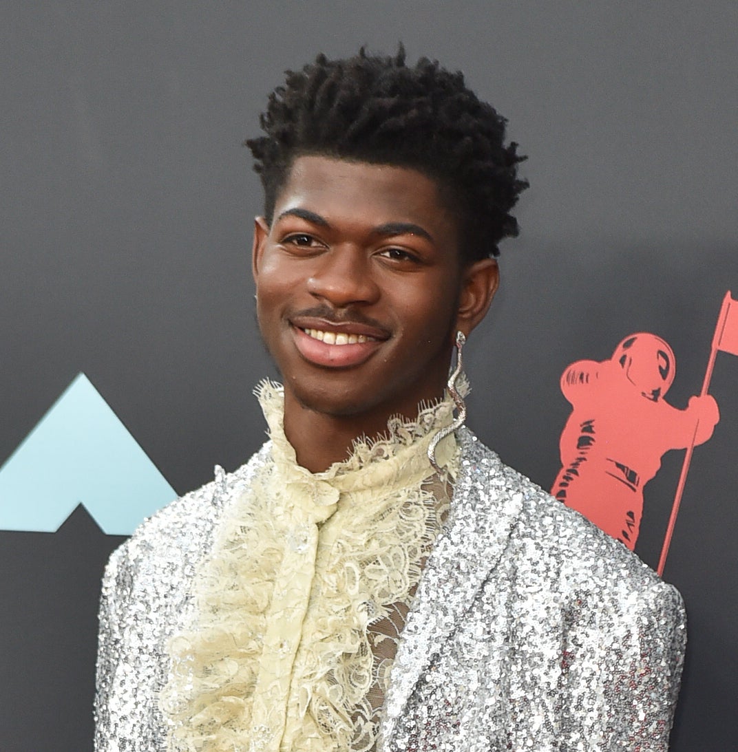 Close-up of Lil Nas at a media event