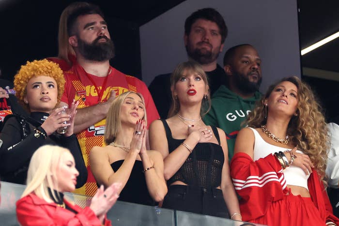 Ice Spice, Jason Kelce, Taylor Swift, Blake Lively, and more at the Super Bowl