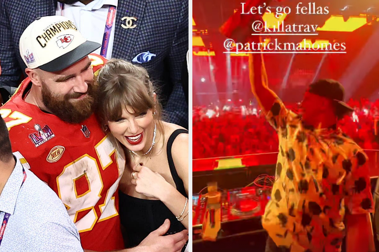 Here Are All The BTS Moments From Taylor Swift And Travis K...fore, During, And After The Chiefs Winning The 2024 Super Bowl