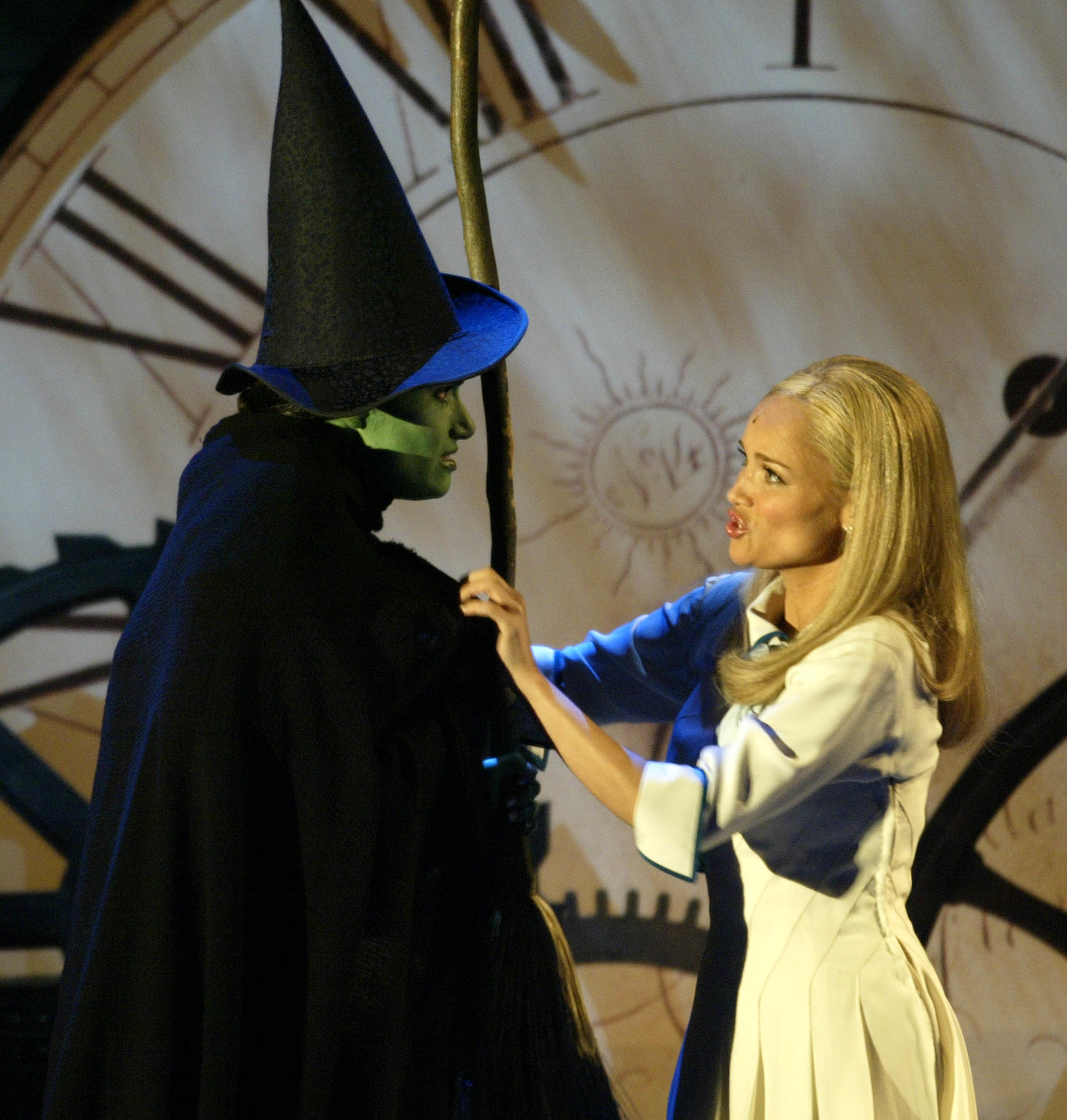 Idina Menzel and Kristin Chenoweth in &quot;Wicked&quot;