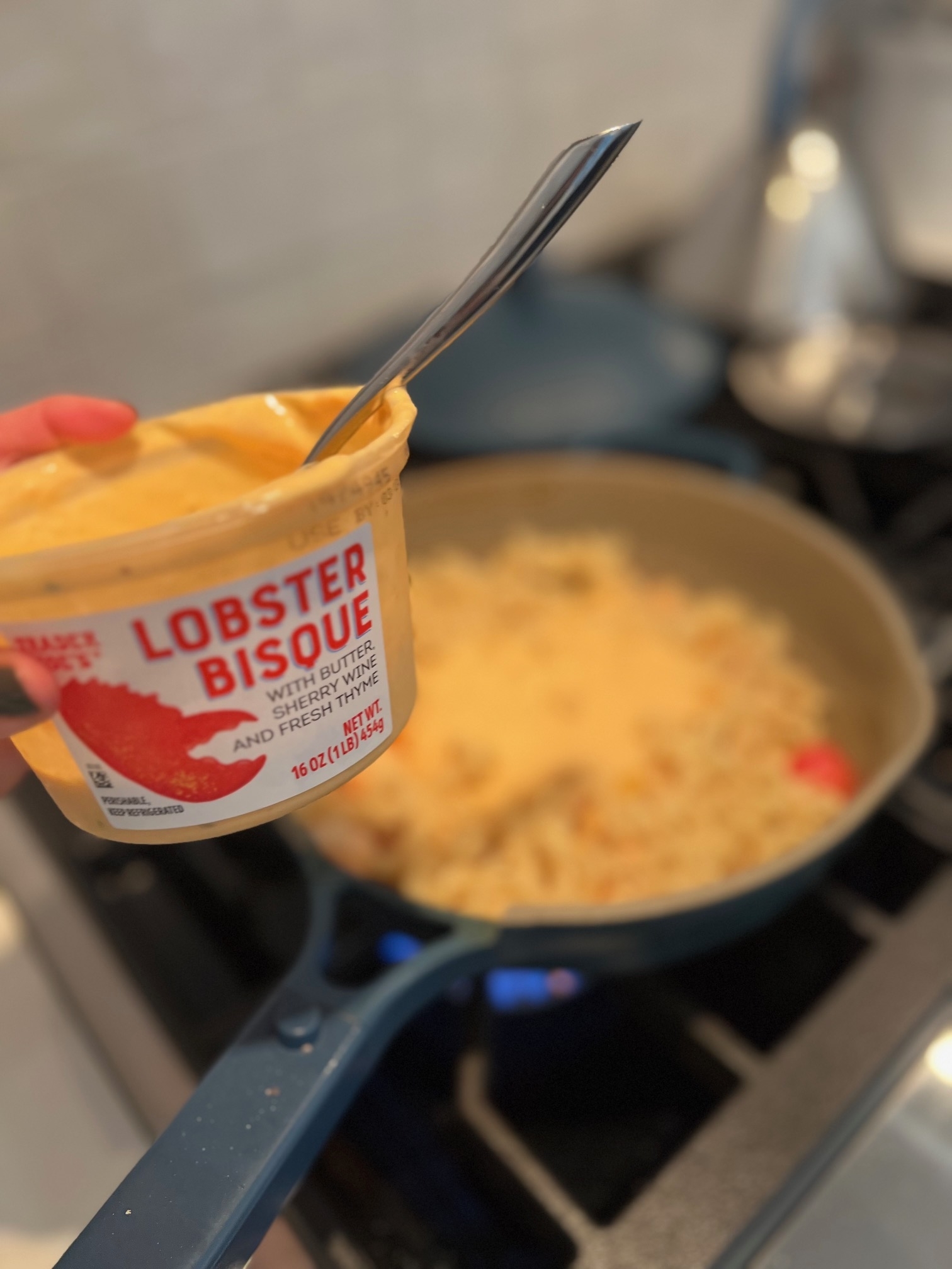 Losbter pasta cooking