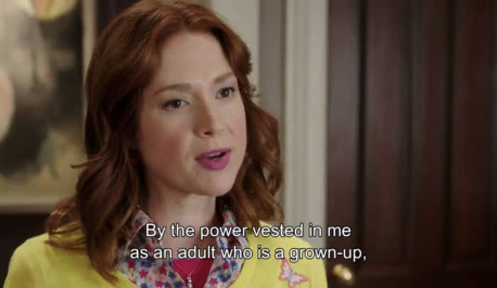 &quot;by the power vested in me as an adult who is a grown-up&quot;