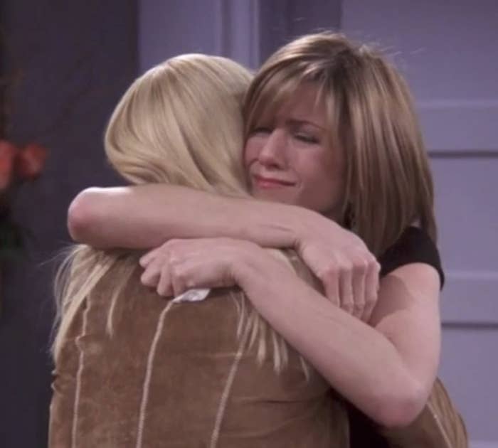 &quot;Friends&quot; characters hugging and crying