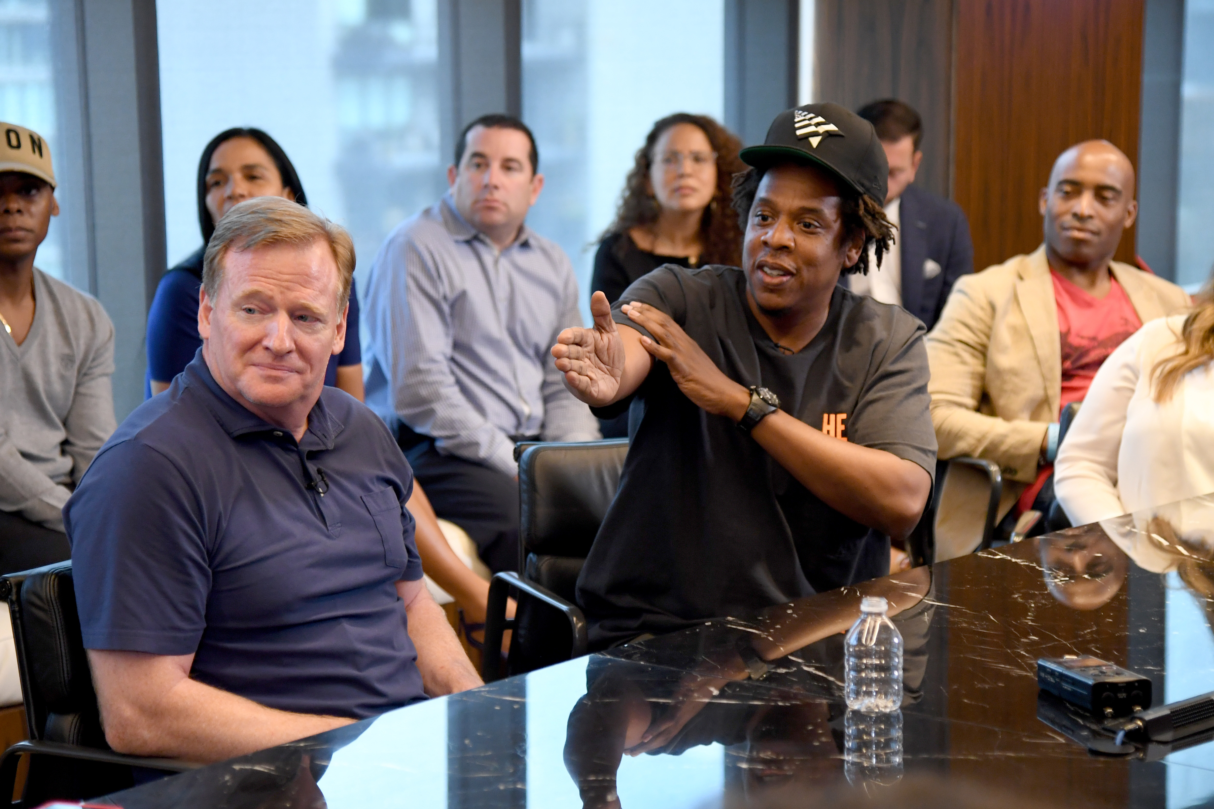 Jay-Z in a press conference