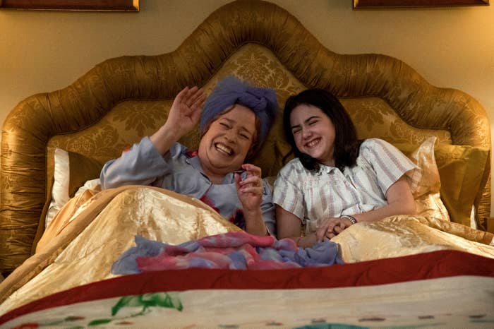 A grandmother and granddaughter having a fun sleepover in &quot;Are You There God? It&#x27;s Me, Margaret&quot;