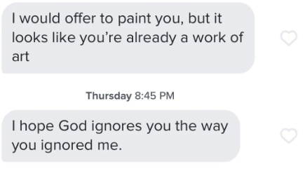 Screenshot of a text exchange