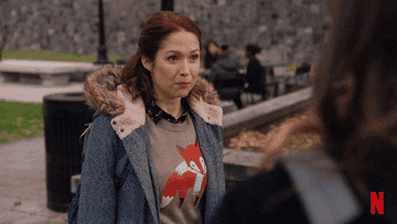 Gif of Kimmy Schmidt saying &quot;man you guys are so smart&quot;
