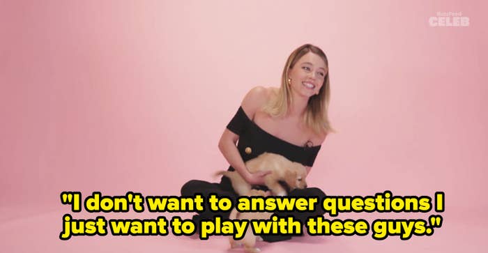 she says, i don&#x27;t want to answer questions, i just want to play with these guys