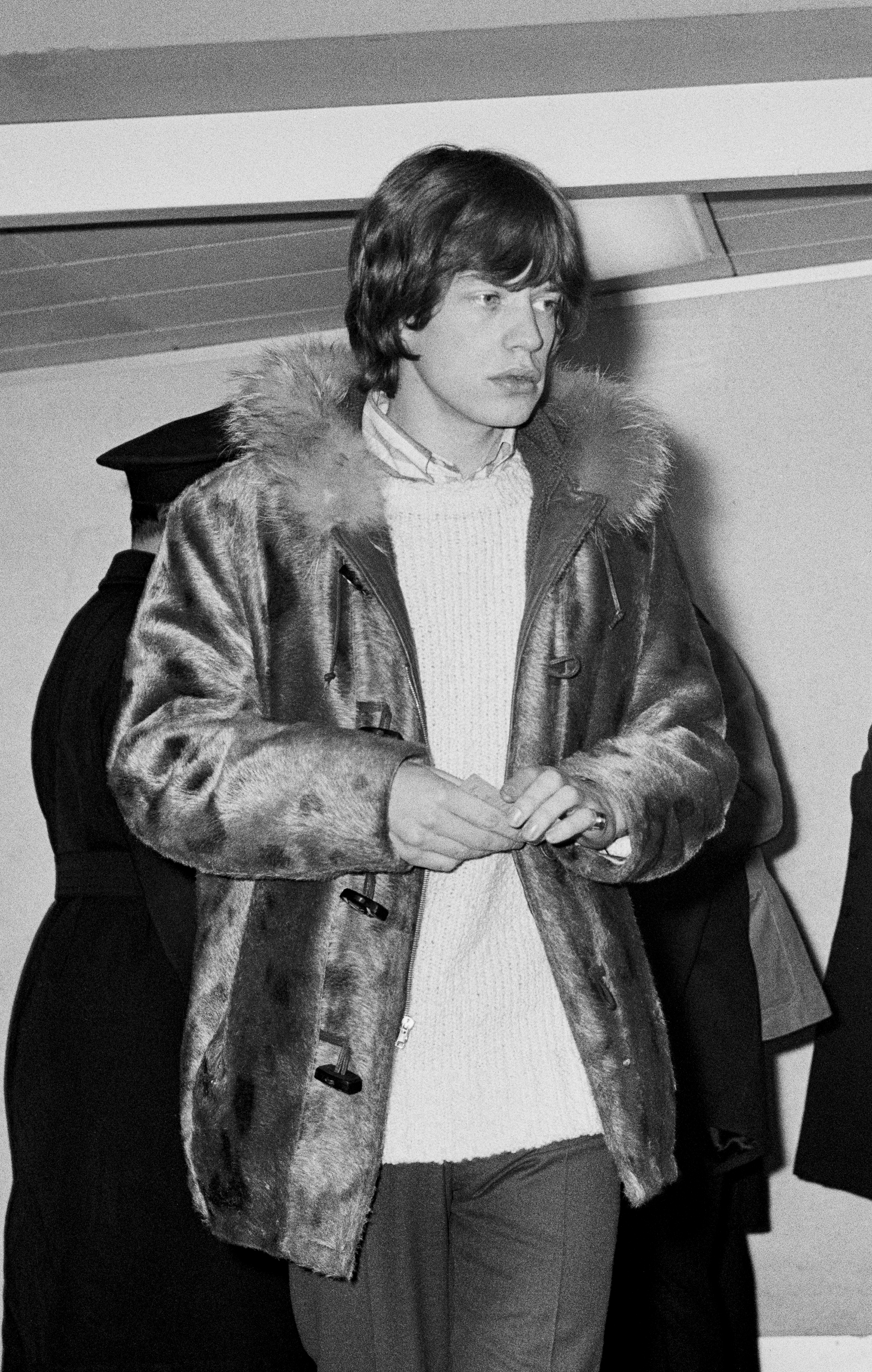 In a jacket with furry collar