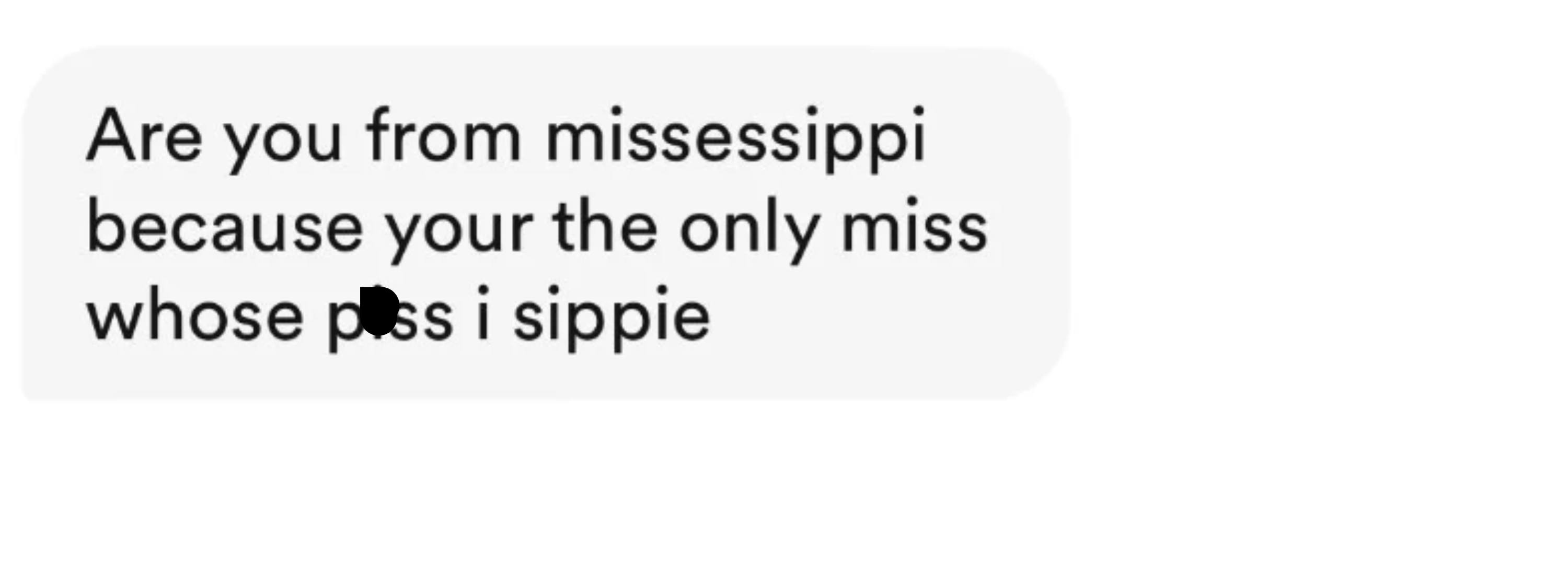 Screenshot of a text exchange