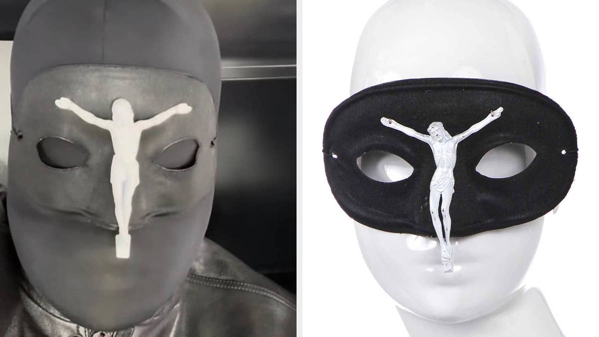 Kanye West wore an Alexander McQueen Dante mask to Super Bowl LVIII. Some people questioned its authenticity. We break down the controversy.