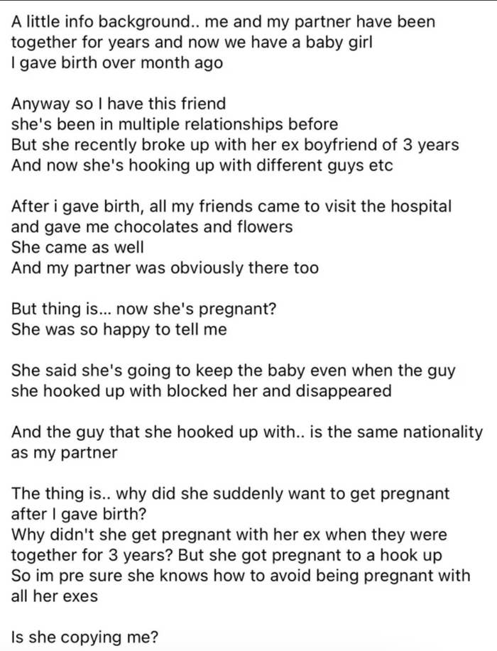 "Is she copying me?"