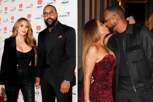 Larsa Pippen and Marcus Jordan hold hands on the red carpet vs Larsa Pippen and Marcus Jordan kissing