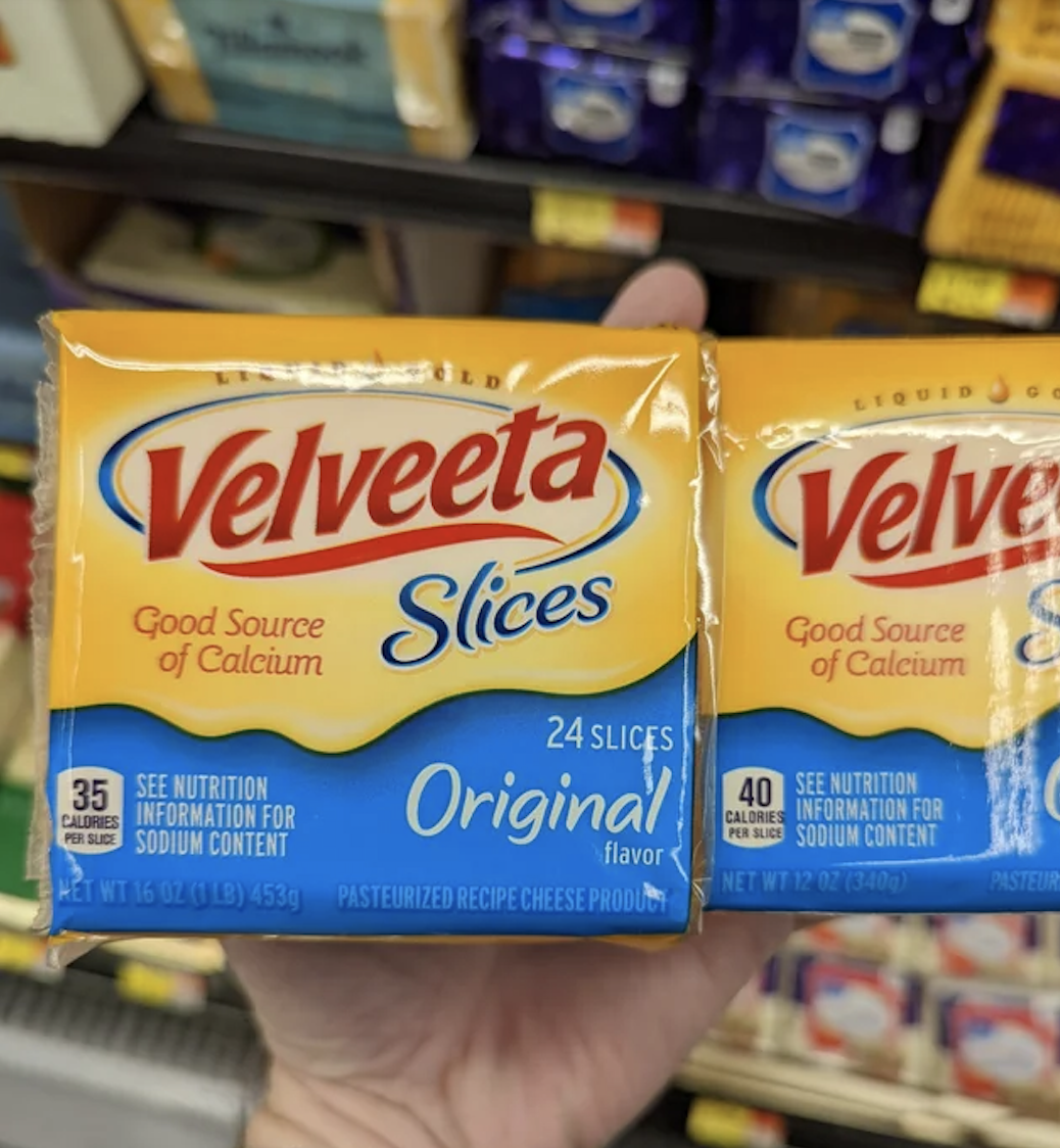 Packaged Velveeta slices