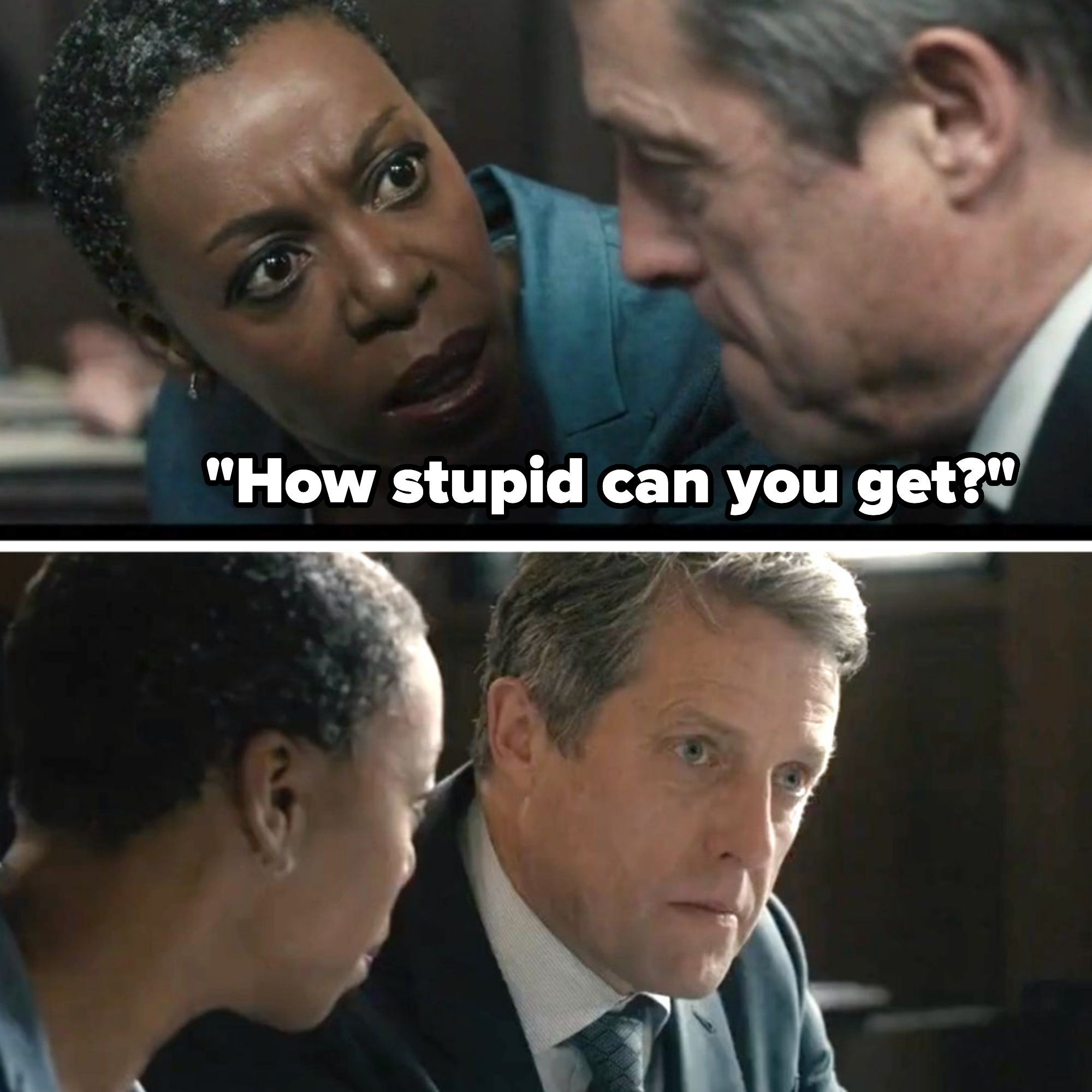 on the undoing, lawyer asks hugh grant&#x27;s character how stupid he can be