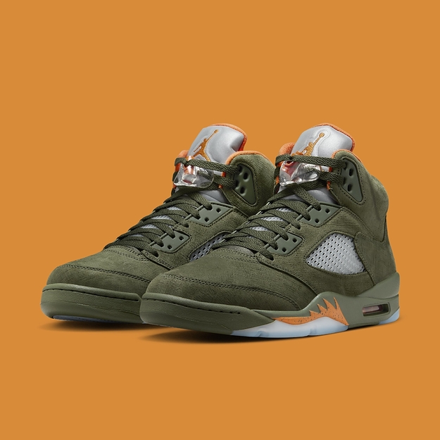 Army green hot sale jordan 5