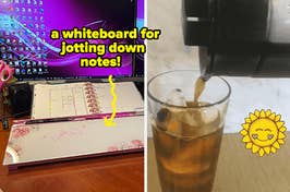 white board, iced coffee maker