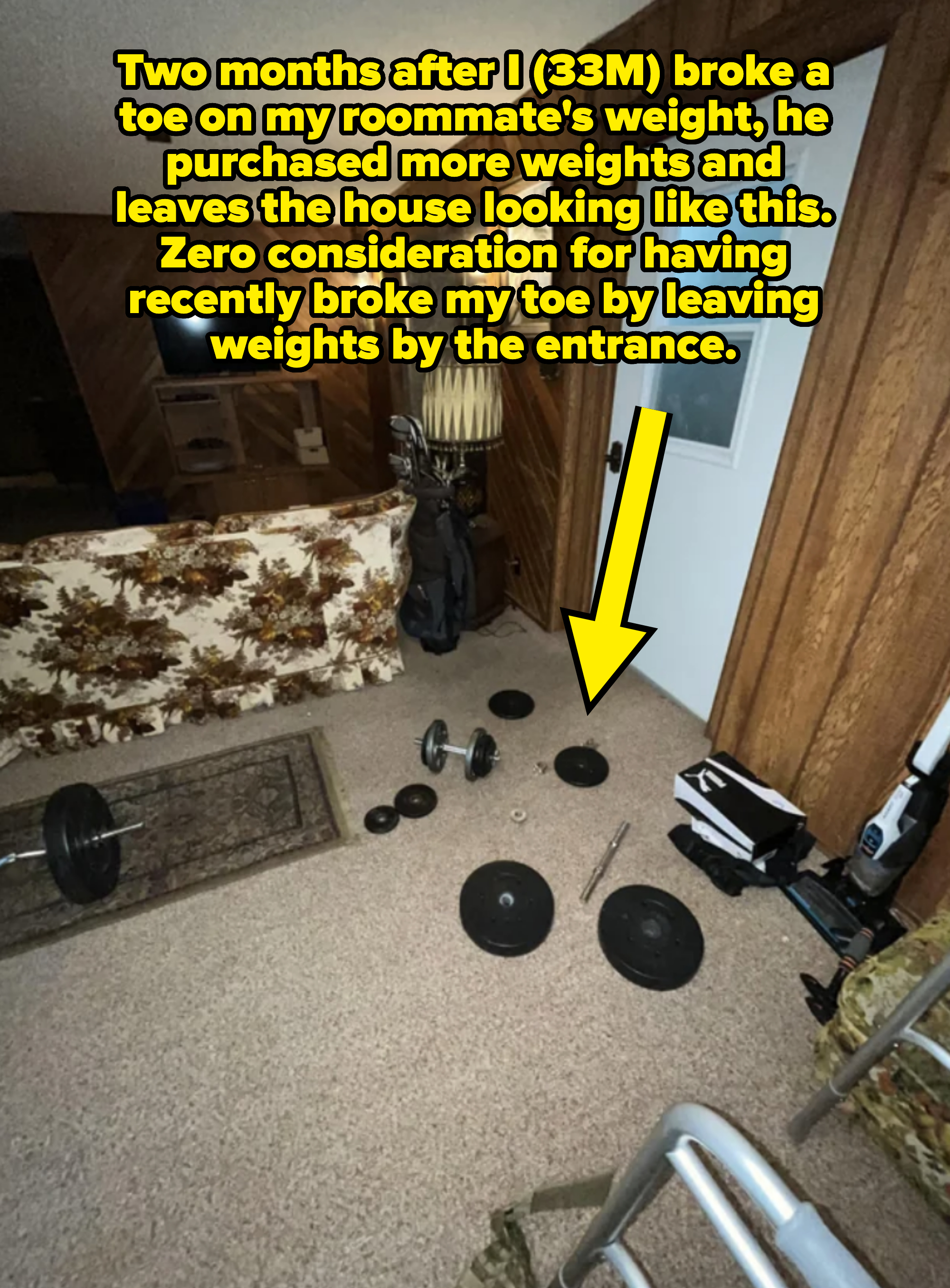weights all over the floor