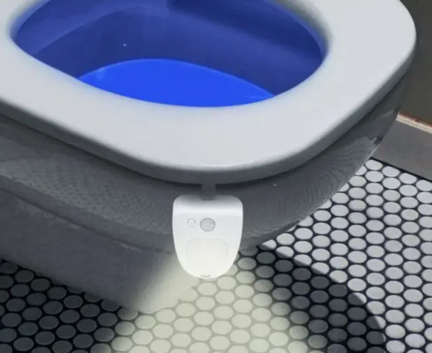 LED toilet bowl light on toilet boil
