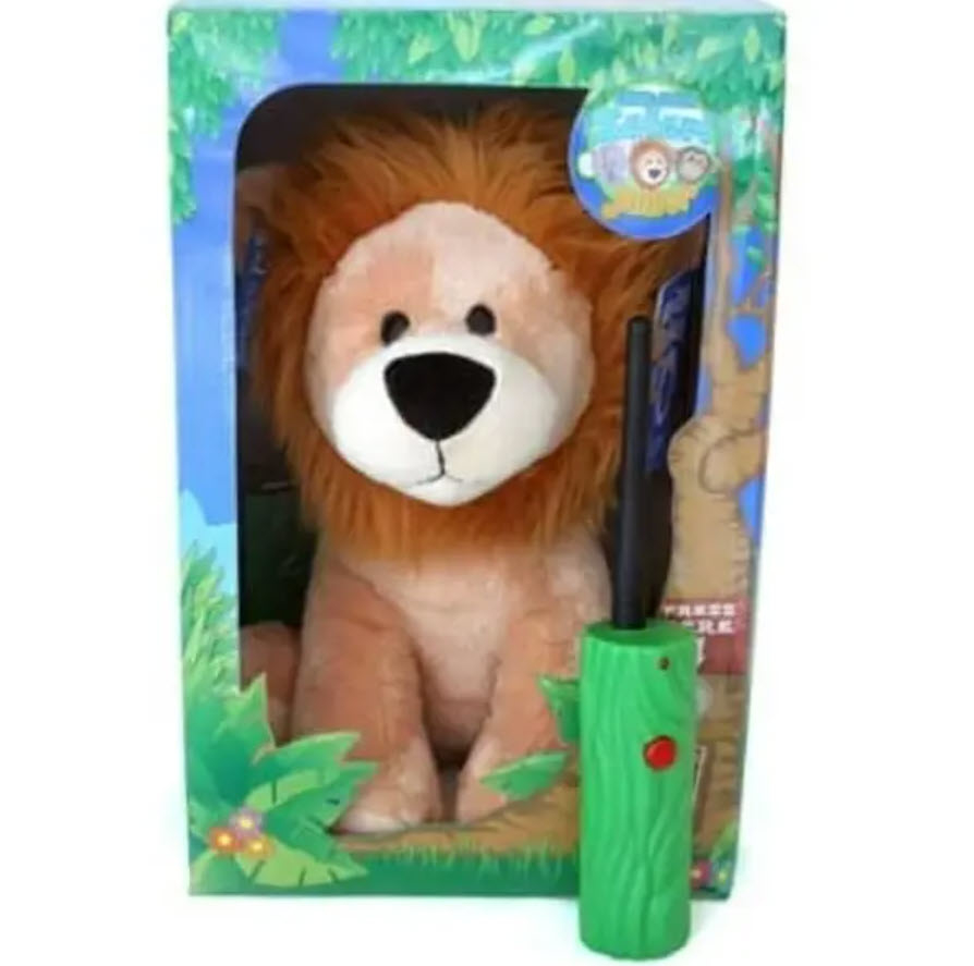 Loki lion stuffed animal in box with added wand