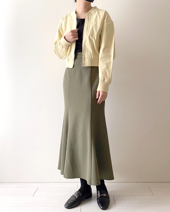 GU（ジーユー）のおすすめのレディースアイテム「クロップドリブブルゾン+E」