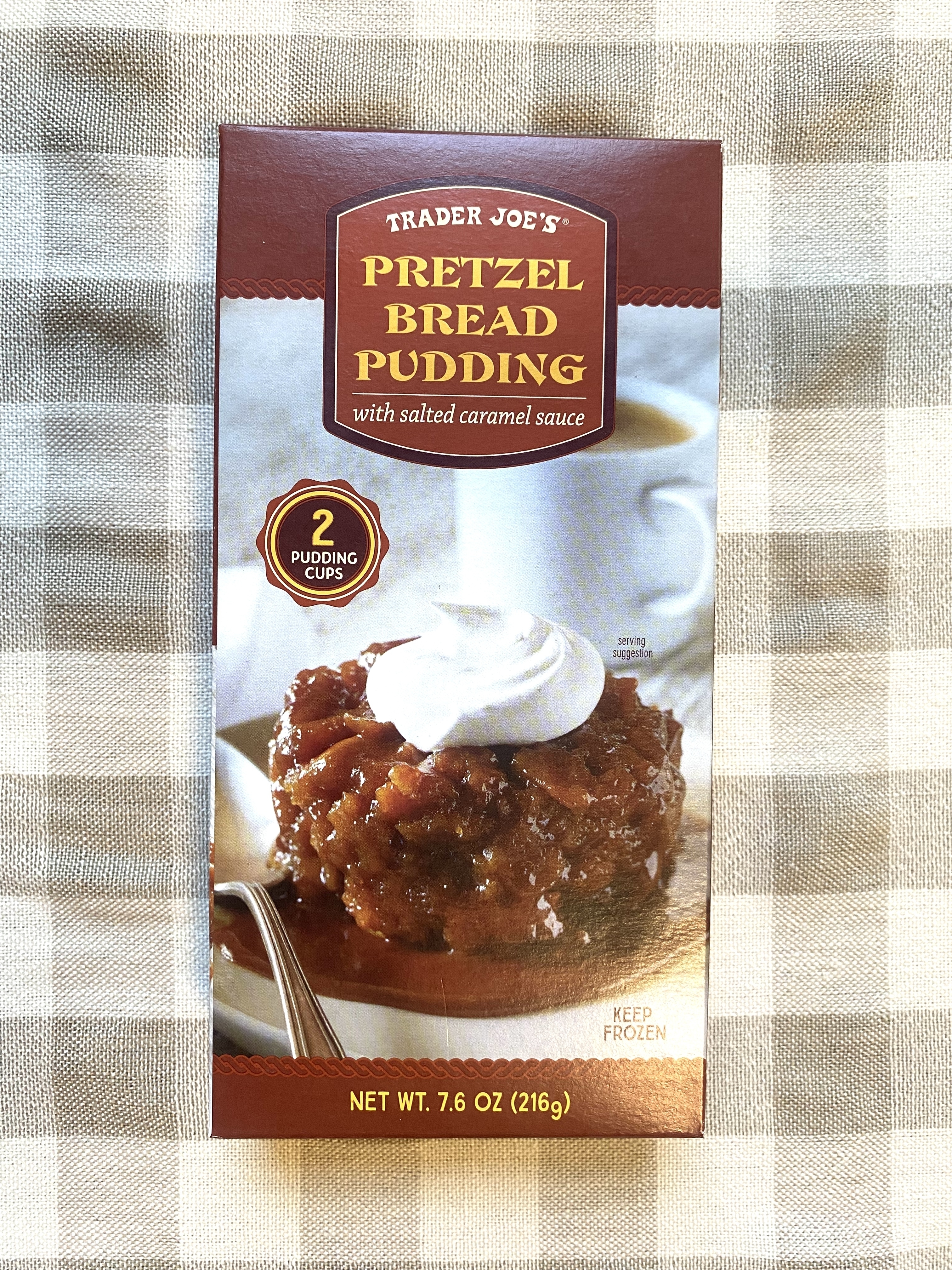 A box of Pretzel Bread Pudding from Trader Joe&#x27;s