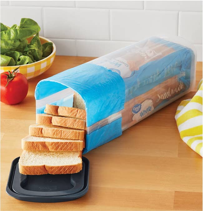 the breadstuff saver with a loaf of breadstuff inside