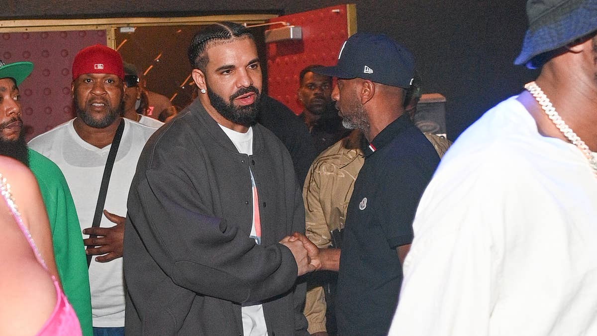 Drake shook hands with a former member of the controversial prank comedy crew backstage.